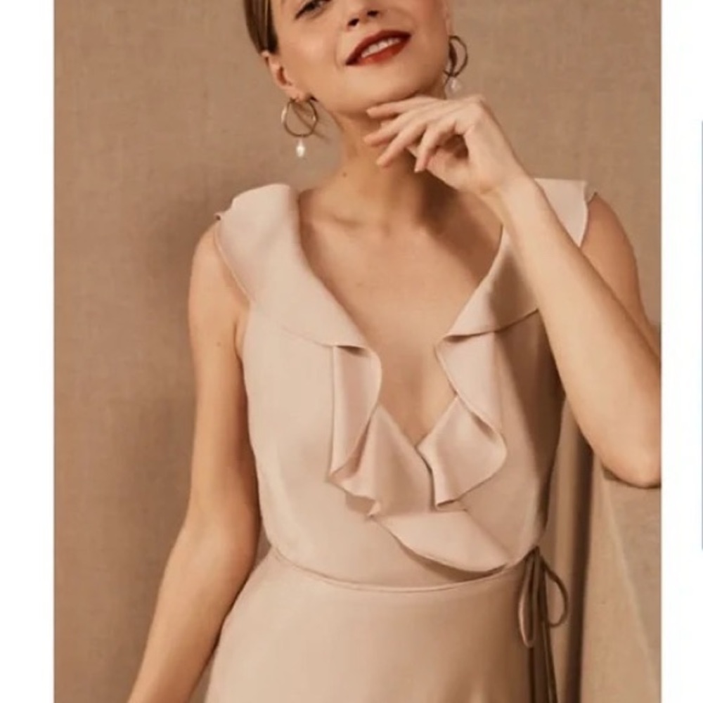 Worn once! BHLDN Tansy Dress in Oyster - Size 0